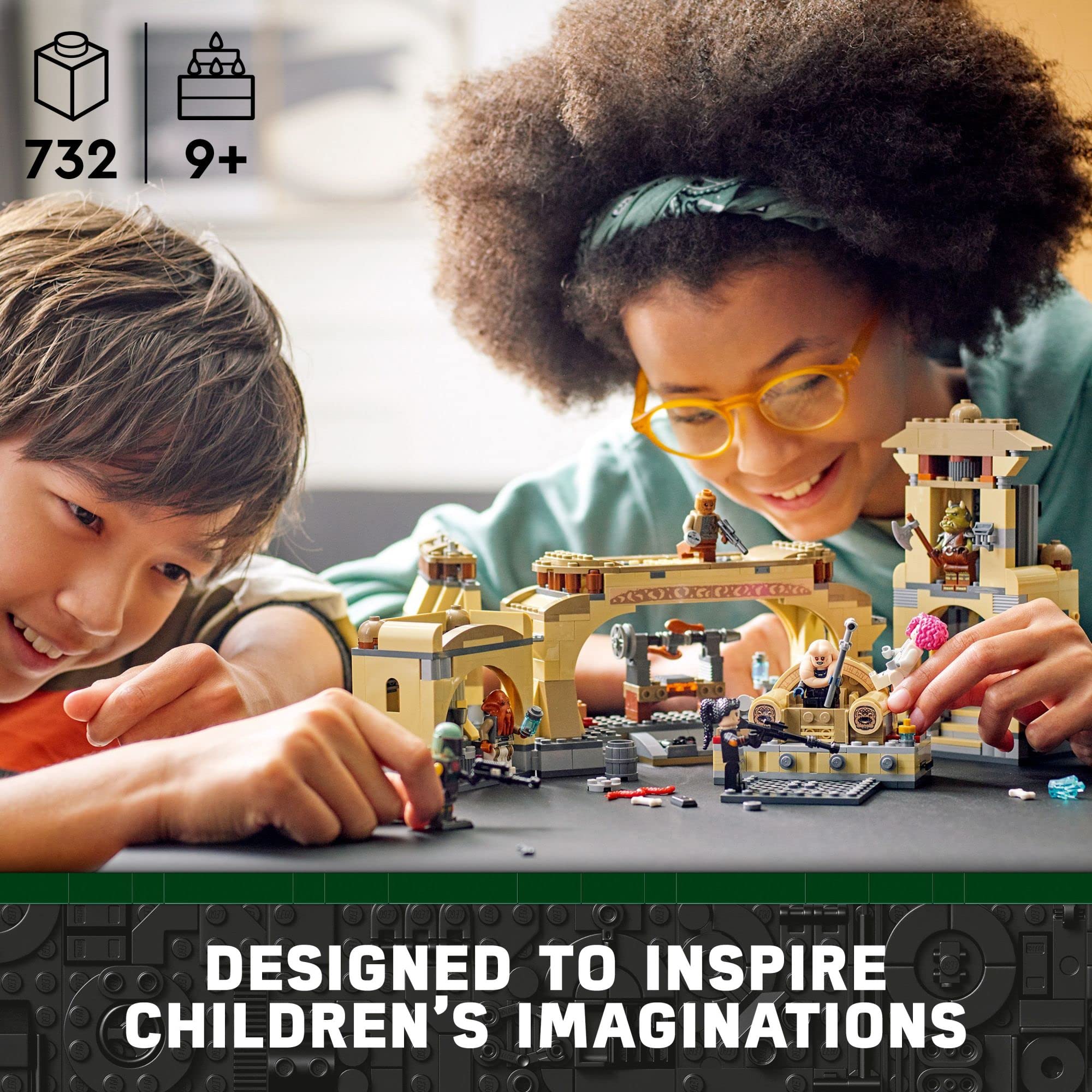 LEGO Star Wars Boba Fett’s Throne Room Building Kit 75326 - Jabba The Hutt Palace with 7 Minifigures, Star Wars Collectible Building Set for Kids & Adults, Perfect Gift for Star Wars Fans Age 7+ | Build & Display for Play or Collection