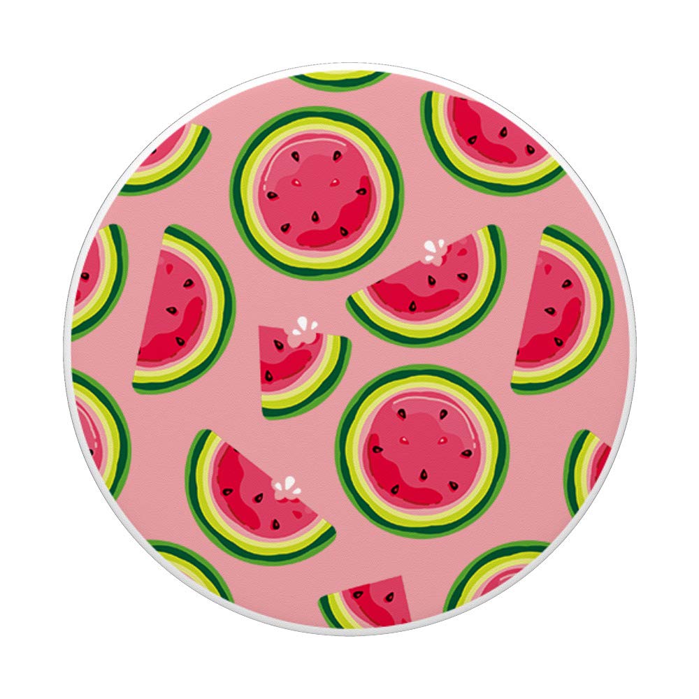 Sweet Tropical Fruit Watermelon Summer Pattern PopSockets PopGrip - Swappable Phone Grip for iPhone, Samsung & Tablets - Perfect for Summer Beach Trips, Pool Parties & Outdoor Adventures