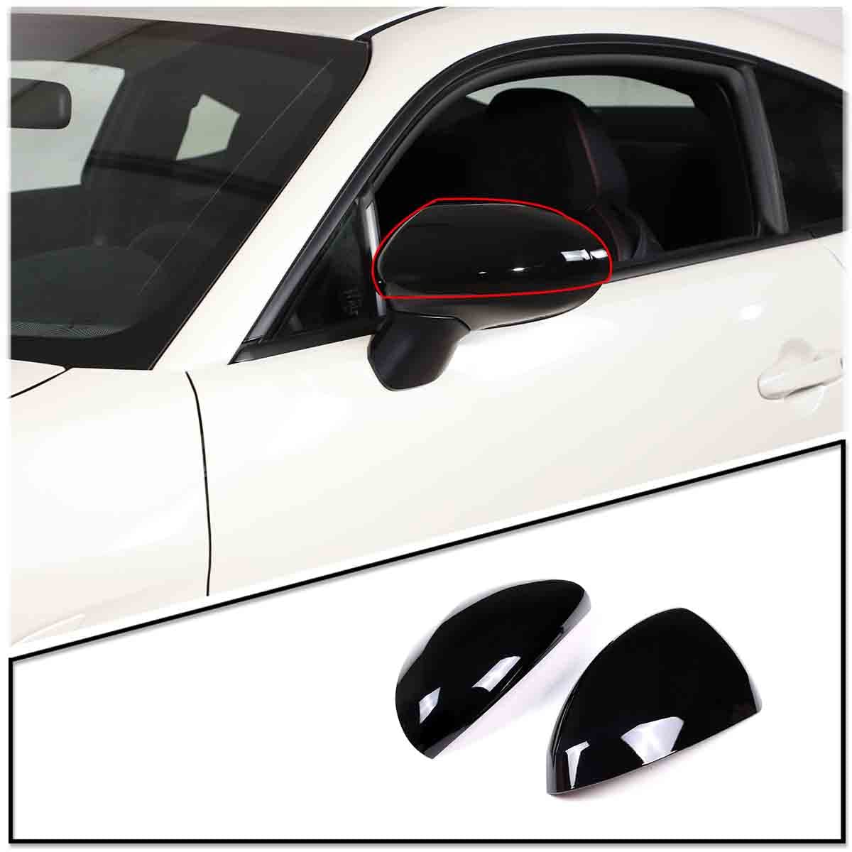 2022 Toyota 86/Subaru BRZ ABS Door Mirror Protective Cover - Piano Black Exterior Car Accessories | Perfect for Car Enthusiasts & Daily Protection