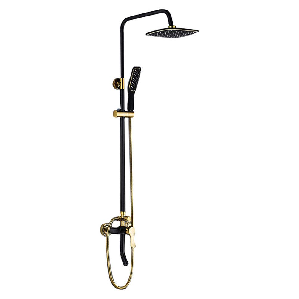 Premium Black Copper Pressurized Shower Head Set - Antique Bathroom Faucet with High Pressure for Luxurious Spa-Like Shower Experience - Perfect for Modern & Vintage Bathroom Decor