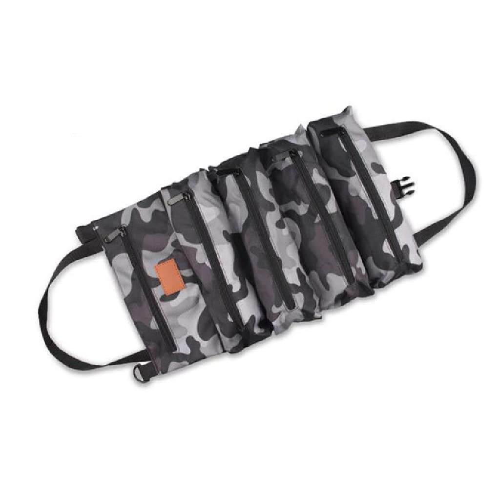 Multi-Purpose Foldable Wrench Tool Bag - Hanging Storage Organizer for Screwdrivers & Hand Tools (Camouflage) - Perfect for Garage, Workshop & DIY Home Repairs