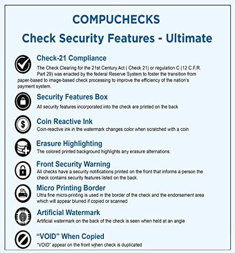 Compuchecks 2500 Blank Check Stock Paper - QuickBooks & VersaCheck Compatible Laser Checks for Business Payroll & Personal Use (Gold Marble) | Secure Printing for Invoices, Payments & Financial Transactions