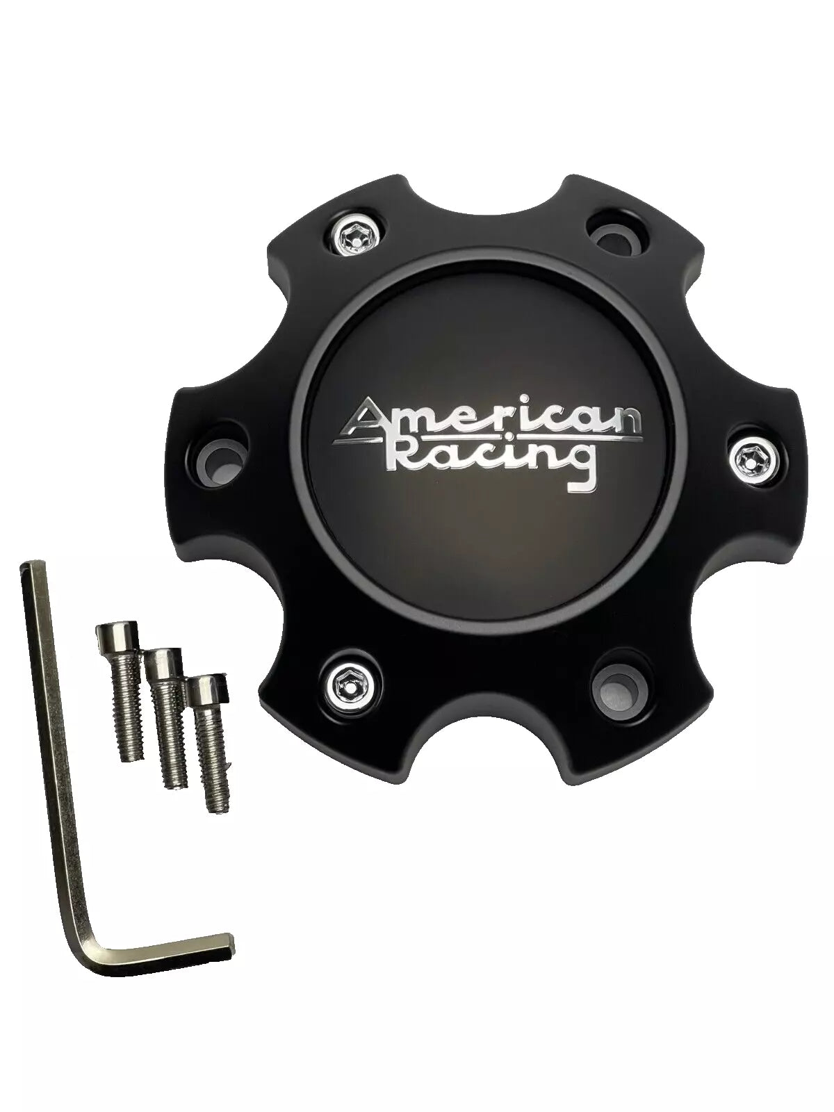 American Racing Cast Iron Black 6X120 Lug Snap-In Hub Cap - Premium Wheel Cover for Trucks & SUVs - Durable & Stylish Accessory for Off-Roading & Daily Commute