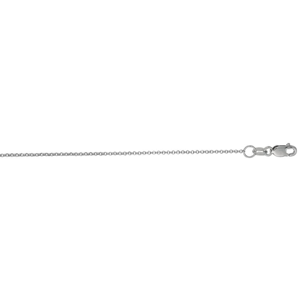 14K Gold 1.1mm Diamond Cut Rolo Chain Necklace for Women - Dainty & Elegant Jewelry Gift for Birthday, Anniversary & Valentine's Day