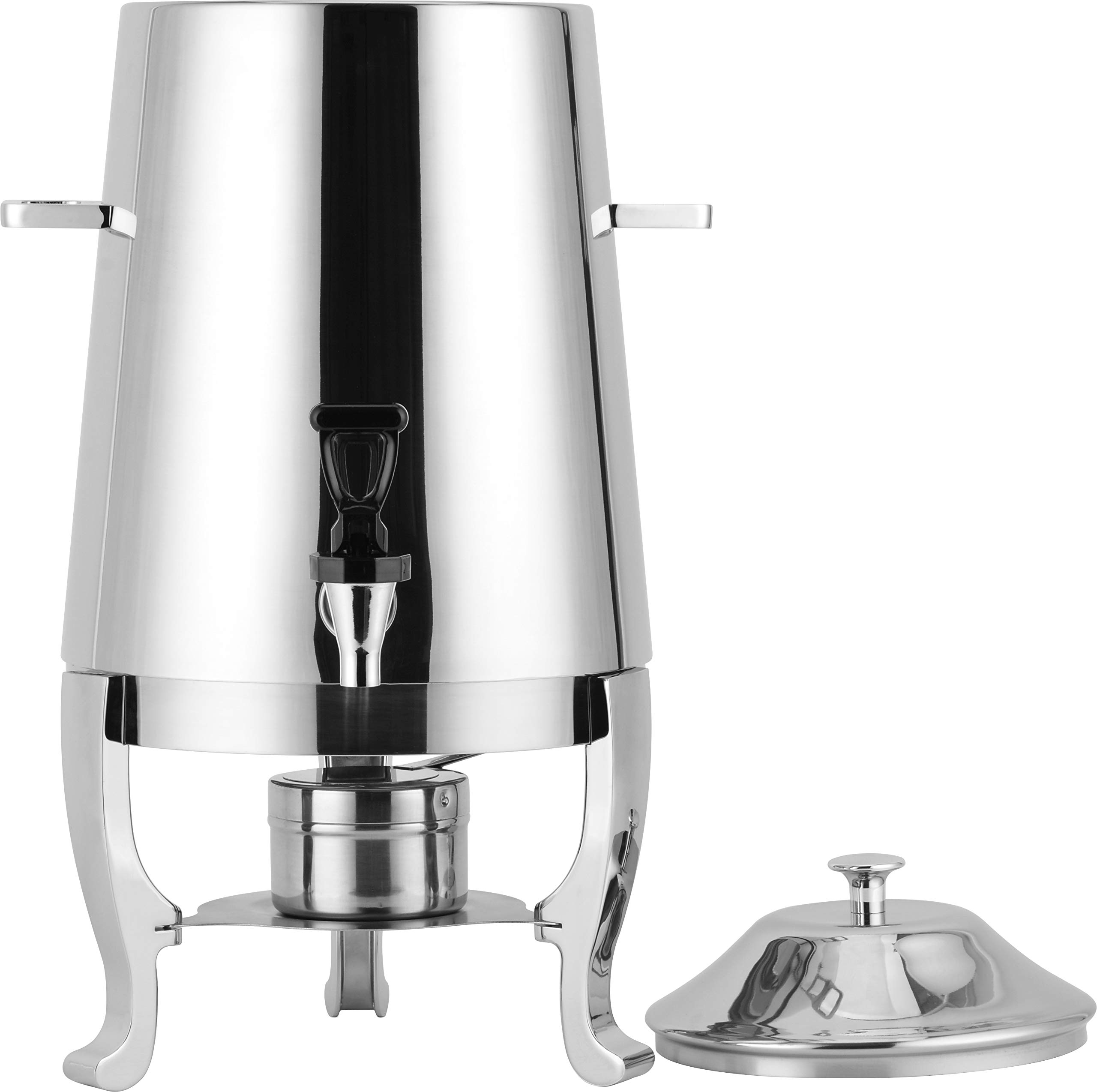 Premium 3 Gallon Stainless Steel Hot Beverage Dispenser with Chrome Accents - 48 Cup Capacity for Coffee, Tea & Hot Chocolate - Ideal for Catering, Parties, Offices & Events
