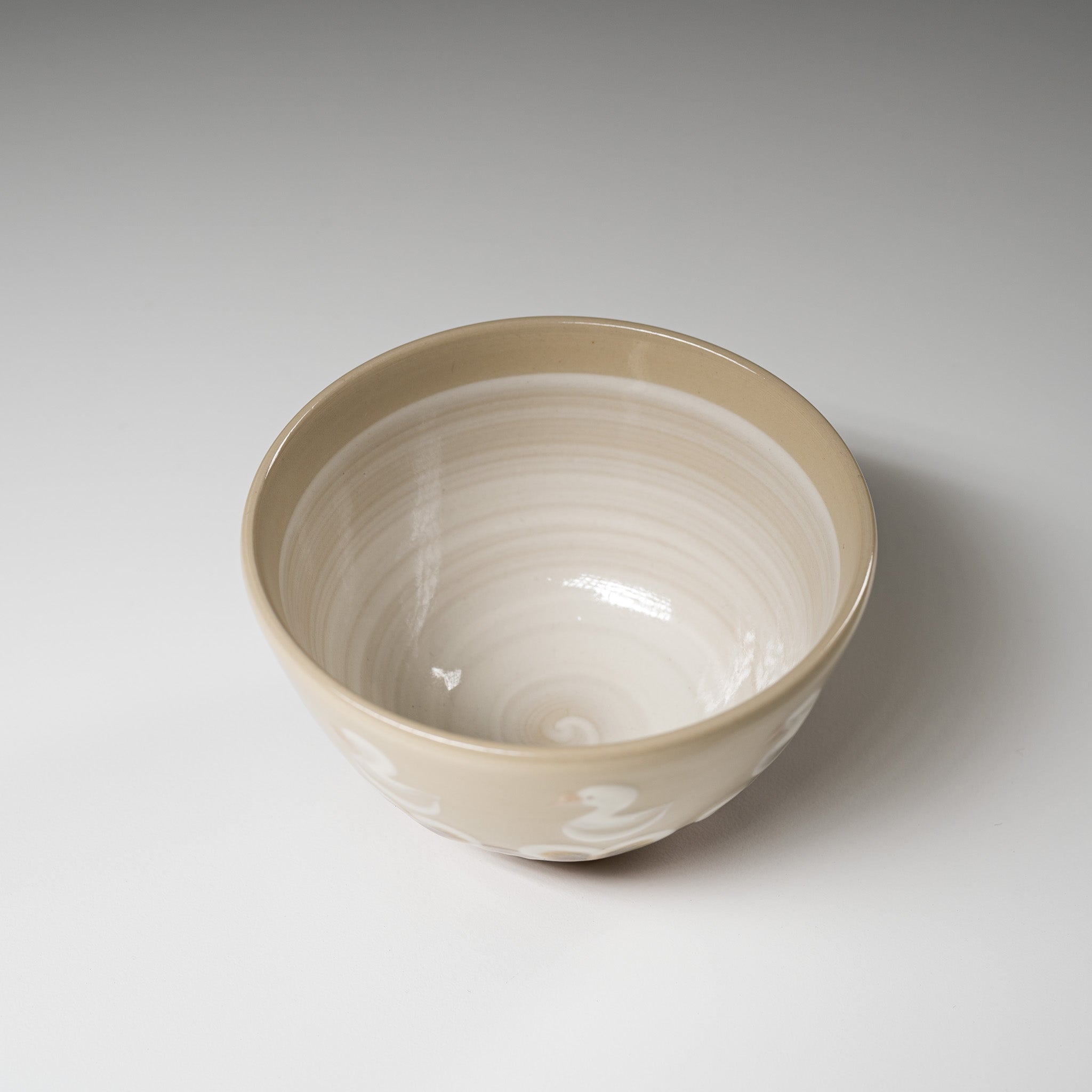 Fukube Pottery Rice Bowl - Handmade Ceramic Duck or Chicken Design - Perfect for Japanese Tea, Rice, and Soup - Ideal for Home Dining & Gifts
