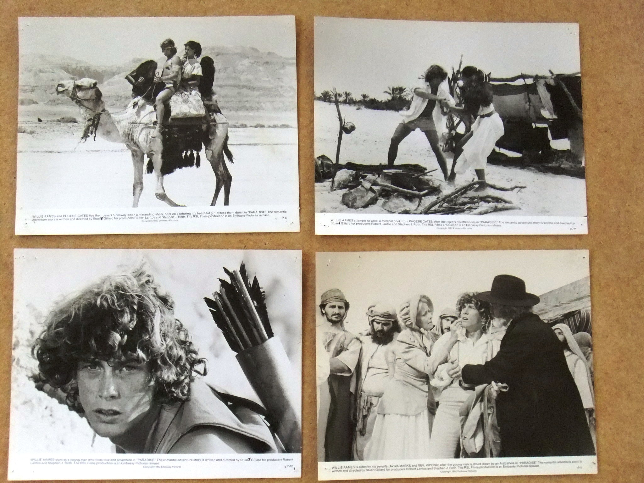 Vintage 80s Movie Photos - Set of 12 Original Paradise Stills (Phoebe Cates, Willie C) - Perfect for Film Memorabilia Collectors & Home Theater Decor