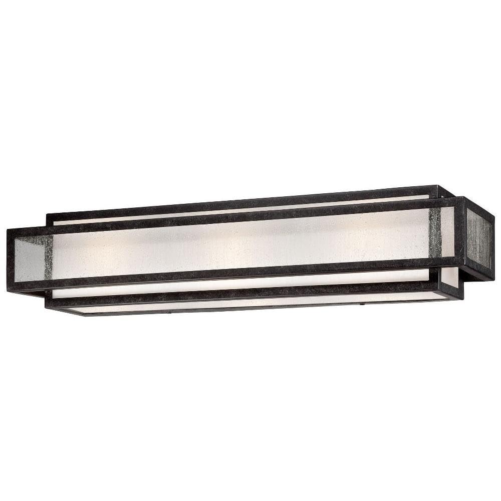 Minka Lavery Seeded Glass Bathroom Light Fixture in Bronze Finish - Elegant Vanity Lighting for Bathroom, Powder Room, or Spa Retreat