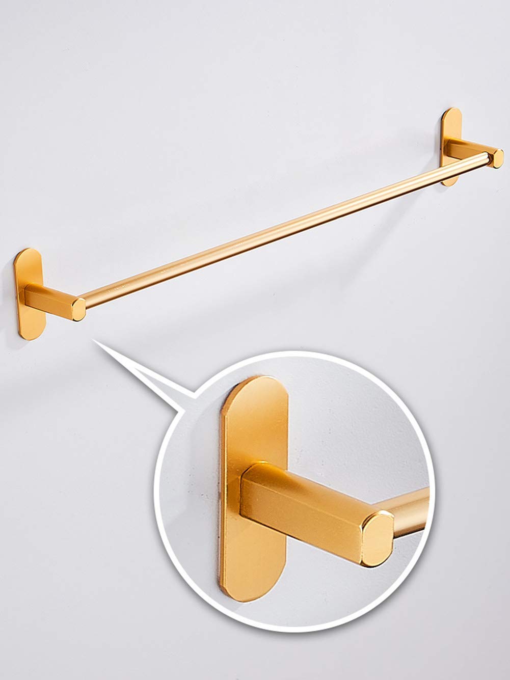 Wall-Mounted Aluminum Towel Rack - 70cm Space Saving Single Hook Bathroom & Balcony Organizer | Perfect for Hotels, Homes & Small Spaces
