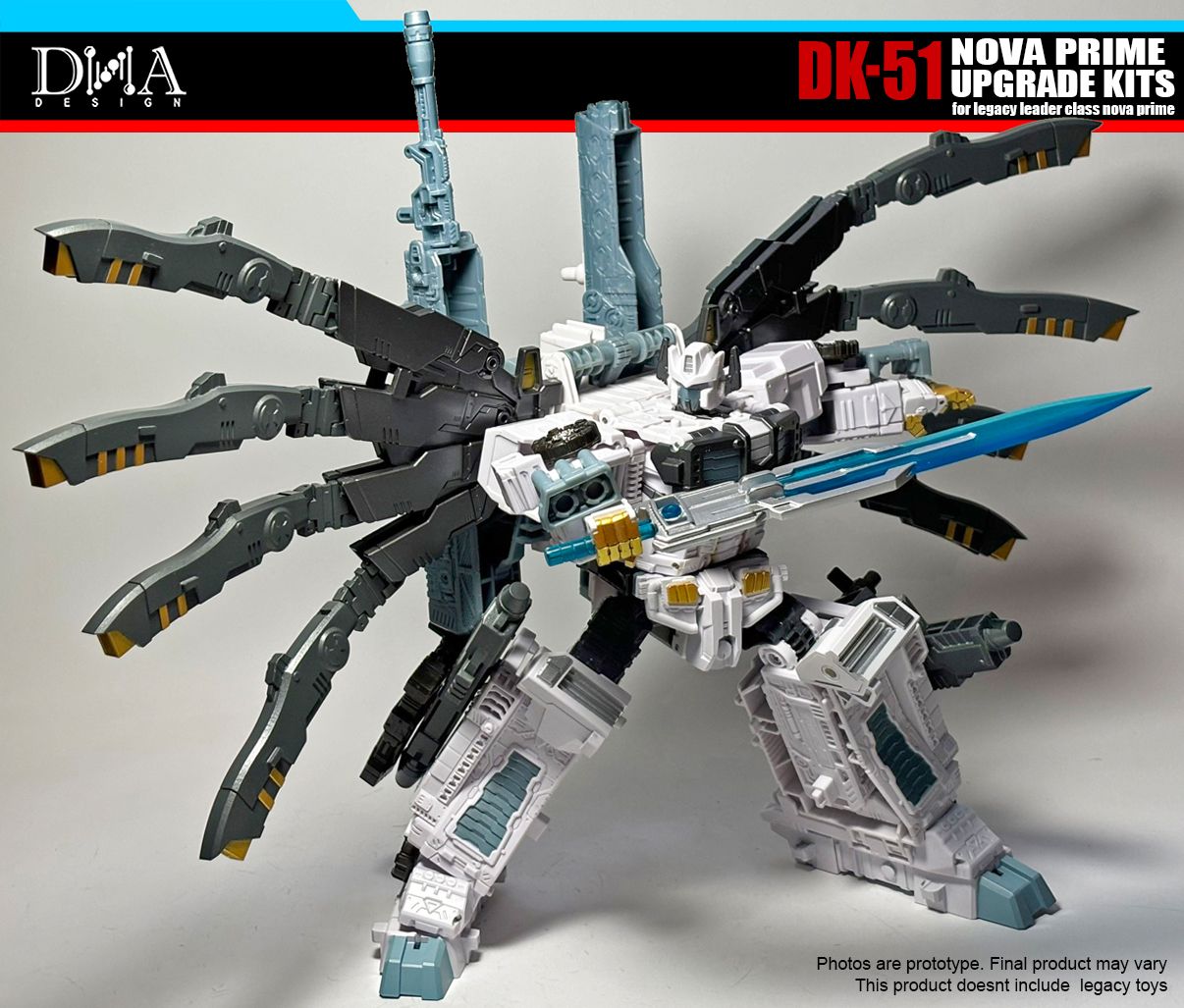 DNA Design DK 51 Upgrade Kit for Nova Prime - Transformers Action Figure Parts - Perfect for Collectors & Custom Builders - Enhance Your Nova Prime Figure Display & Play Experience