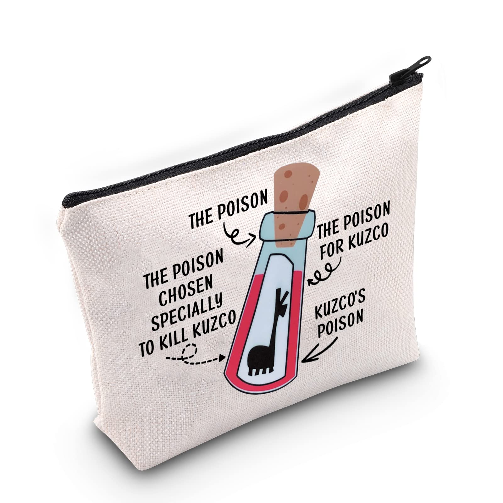 ZJXHPO Emperor's Makeup Bag - Poison Themed Cosmetic Pouch with Zipper, Travel Makeup Case for Women, Perfect Gift for Her | Ideal for Travel, Daily Use & Llama Lovers