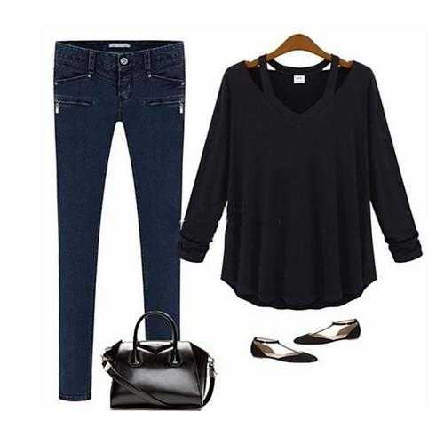 Cut Out Lounge Top - Easy Wear Long Sleeve Shirt in 6 Colors | Comfortable Casual Wear for Women, Perfect for Home, Yoga & Outings
