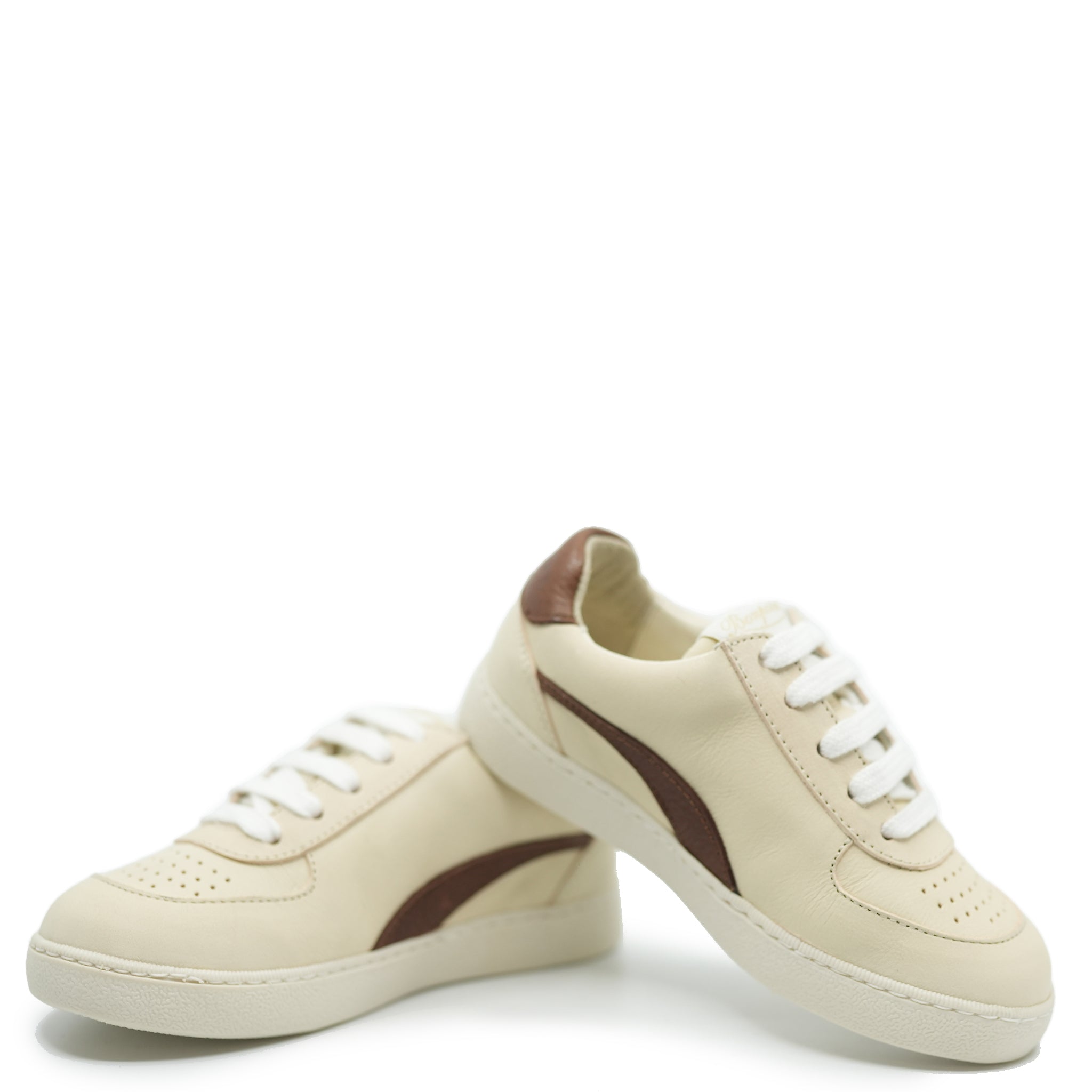Bonpoint Chocolat Basket Sneakers - Stylish Kids' Leather Sneakers for Boys & Girls | Comfortable Casual Shoes for School, Playground & Everyday Wear