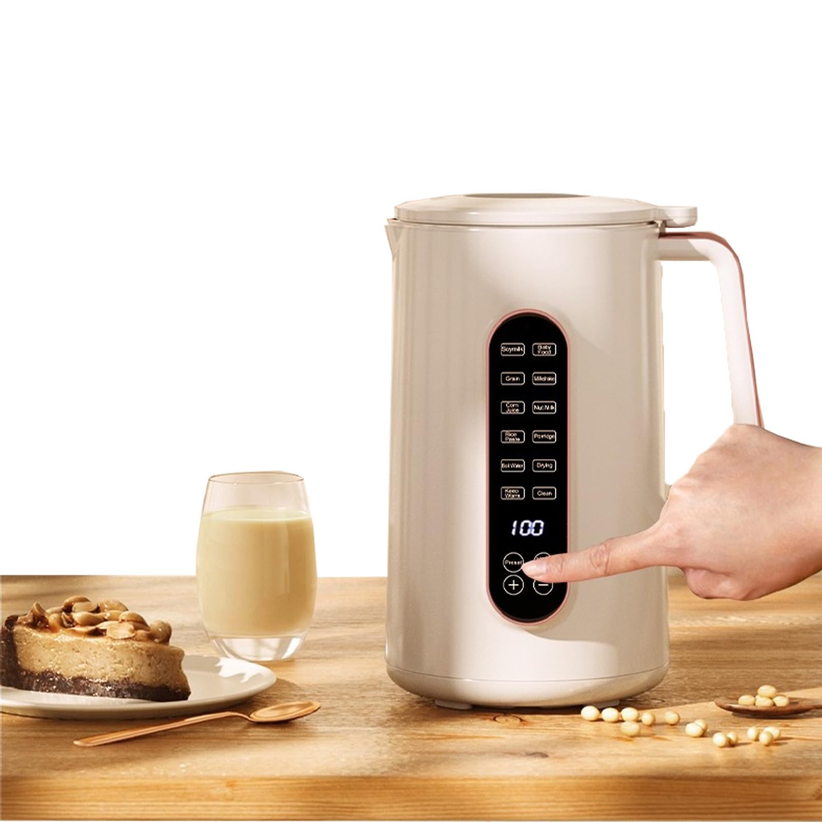 2025 New Mylk Nut Milk Maker Machine - 8-in-1 Automatic Almond Cashew Soy Milk Maker Blender with 33oz Capacity, No Straining, Self-Cleaning & Silent Operation - Perfect for Vegan, Paleo & Dairy-Free Lifestyles - Great for Home Kitchen, Office & Healthy Smoothie Making