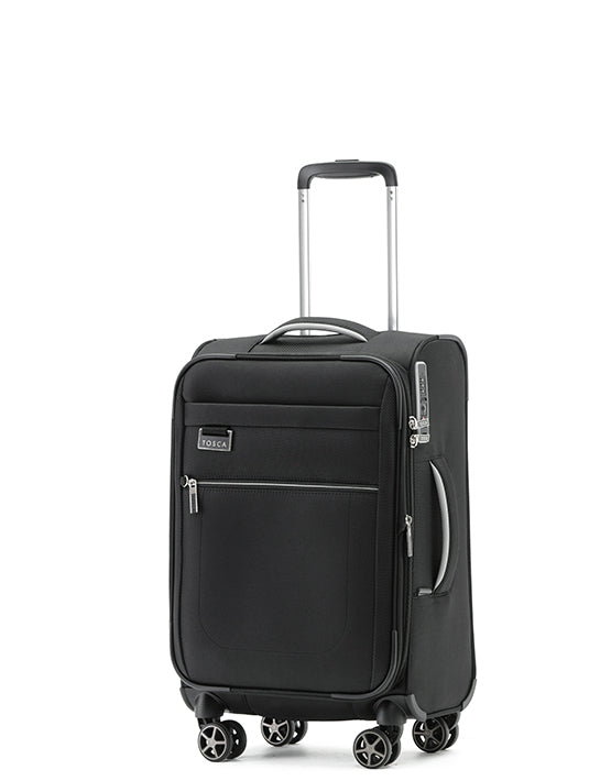Tosca TCA720 Vega 21 Inch Small Spinner Luggage - Lightweight Carry-On Suitcase for Travel, Business Trips & Weekend Getaways (Black)