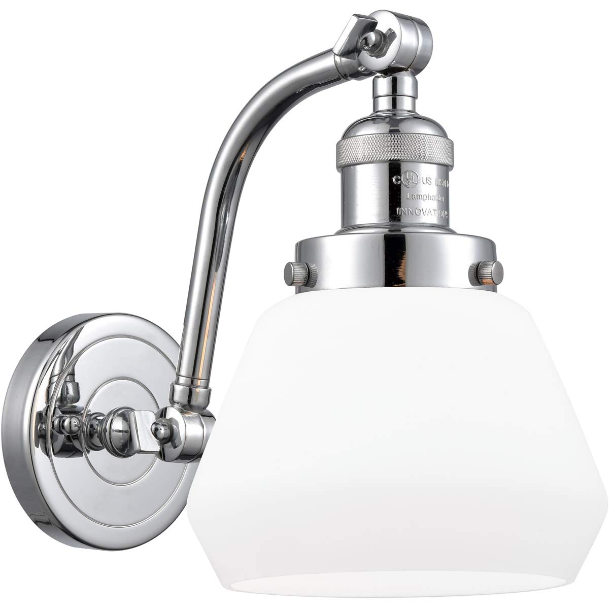 Vintage Dimmable LED Wall Sconce Light Fixture - Polished Chrome Finish - 1 Light Bathroom Vanity or Bedroom Night Light - Energy Efficient Home Decor