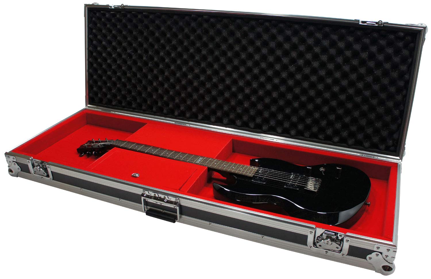 Harmony Audio HCGTRB Hard Flight Case for Electric Guitars - Durable Custom Protection for Travel & Storage | Perfect for Musicians, Touring Bands & Airplane Transport
