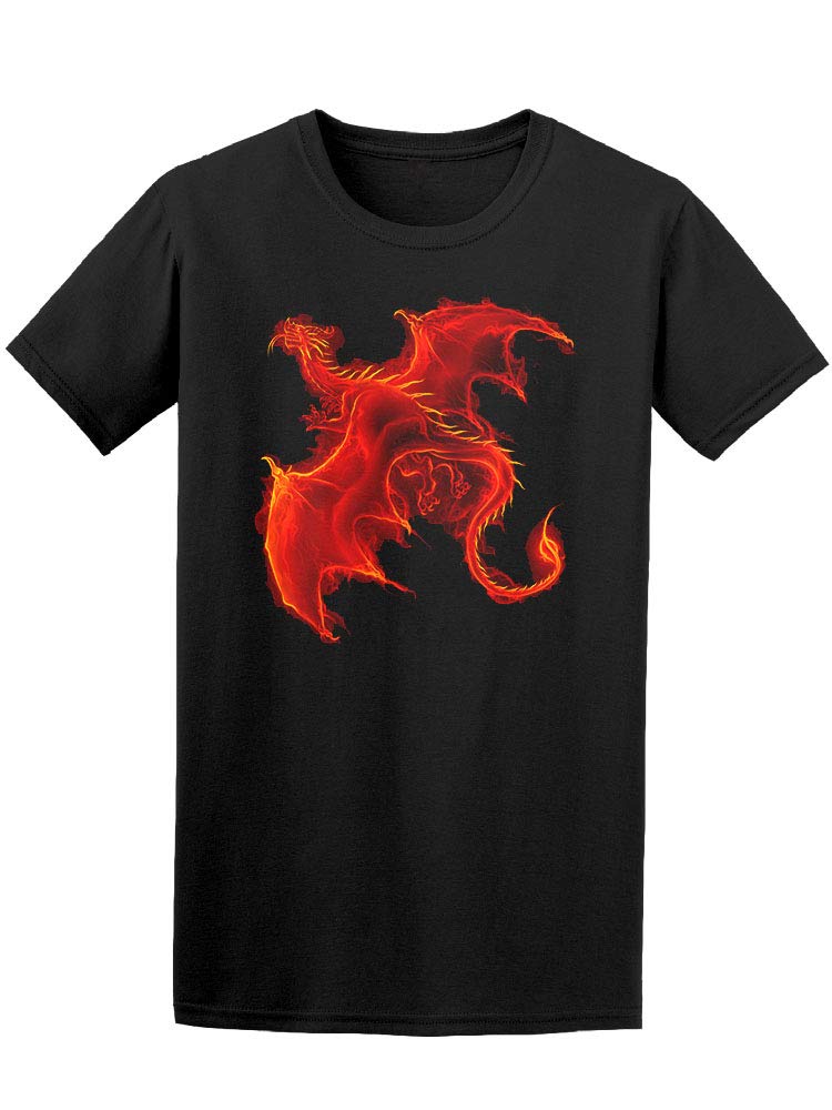 Flying Fire Dragon Graphic T-Shirt for Men | Cool Anime & Fantasy Printed Tee | Casual Wear, Cosplay & Gaming Outfits