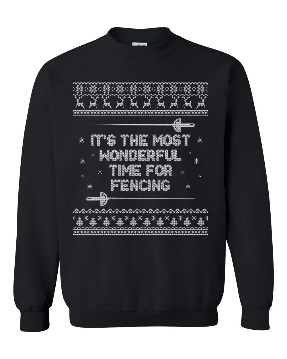 Fencer Ugly Christmas Sweater - Funny Fencing Holiday Sweatshirt for Men & Women - Festive Xmas Jumper Gift for Fencing Lovers - Perfect for Ugly Sweater Parties & Christmas Festivities