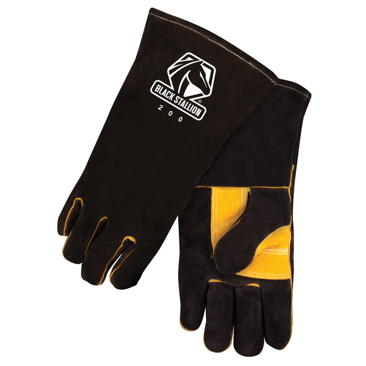 Black Stallion Side Split Cowhide Baseball Glove with CushionCore Liner - Premium Leather Mitt for Baseball, Softball & Training - Perfect for Games, Practice & Fielding Drills
