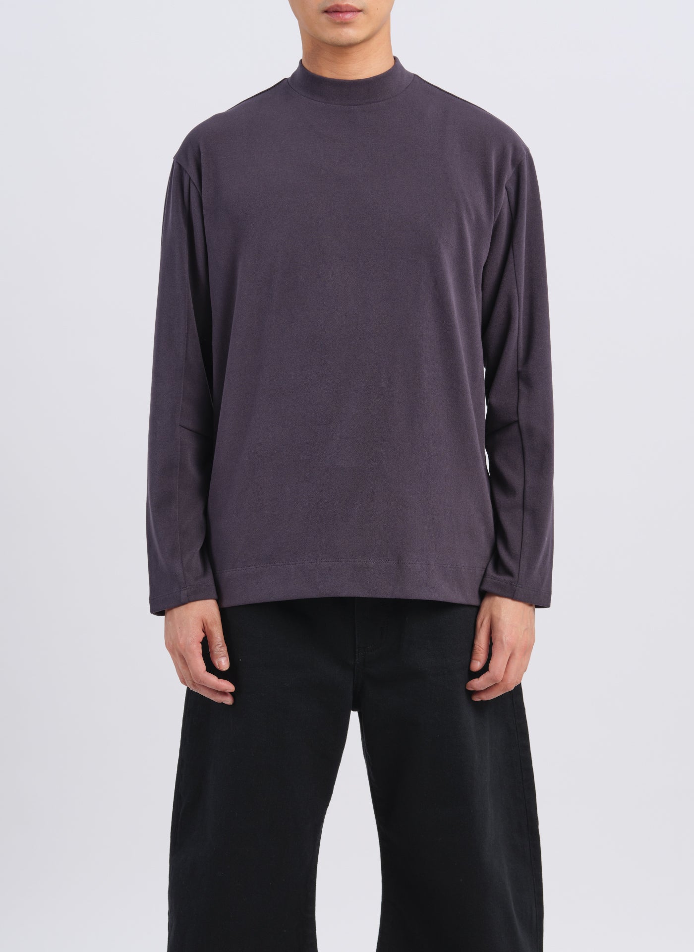 Soft Polyester Velvet Fleece Mock Neck Top for Women - Cozy Winter Layering & Casual Outfit Essential