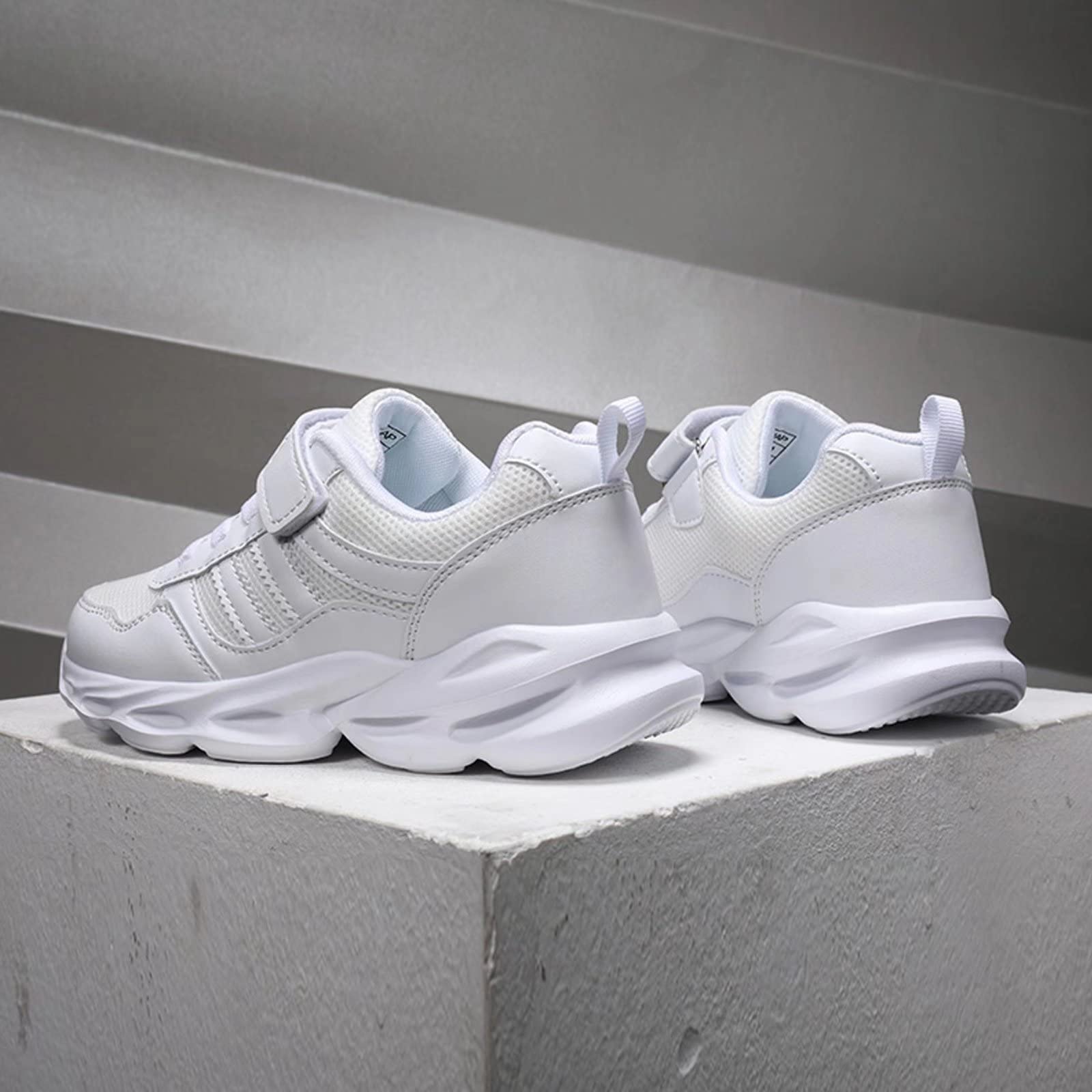 **White Kids Sneakers for Girls & Boys - Casual & Sport Tennis Shoes for Toddler, Little Kid & Big Kid - Perfect for School, Play & Everyday Wear**