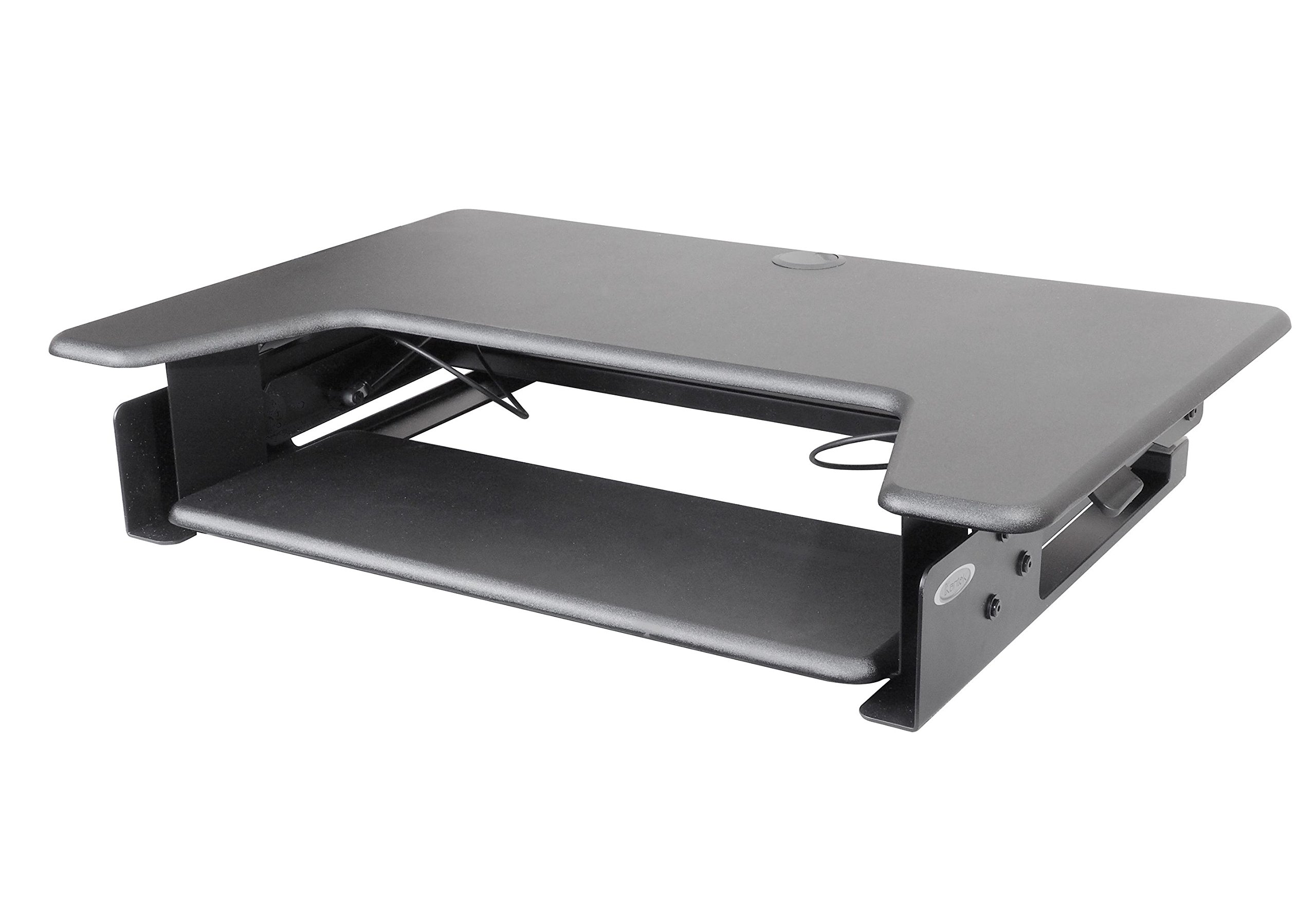Kantek STS900 Adjustable Sit to Stand Desktop Riser - Ergonomic Black Monitor Stand for Home & Office Workspace - Perfect for Dual Monitor Setup and Improving Posture