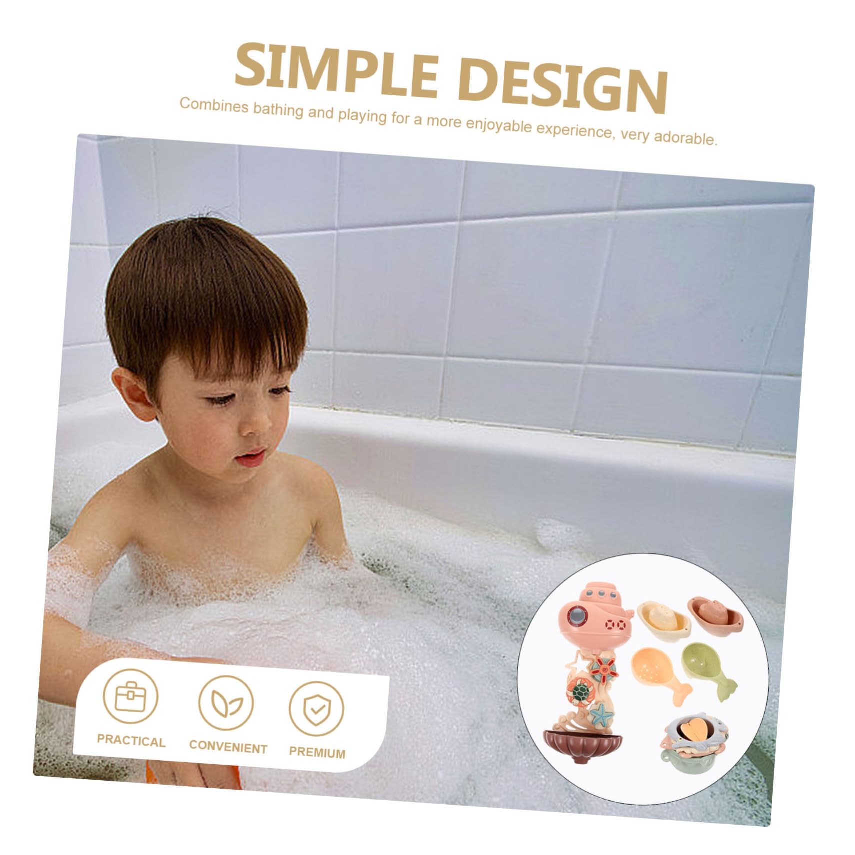 DRESSOOS 1 Set Bath Toy for Kids - Water Cart & Tub Toys for Bathtub, Pool & Outdoor Play - Fun Bath Time & Swimming Pool Accessories for Toddlers & Babies