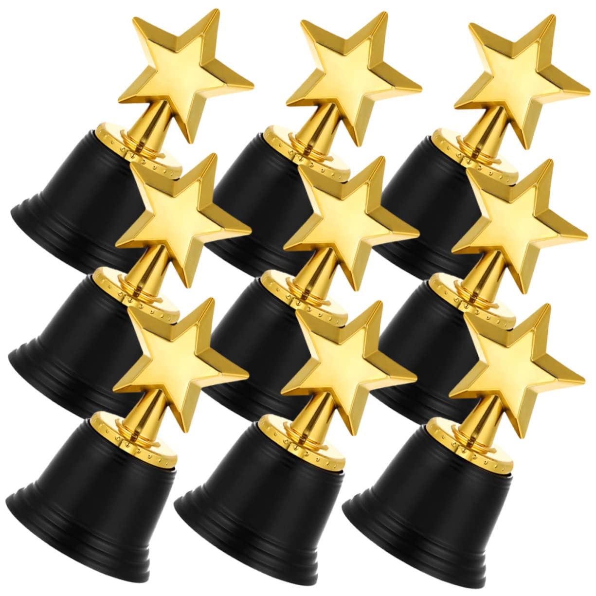 Yardwe 36 Pcs Plastic Star Trophy Sports Toys - Kids Classroom Awards, Party Prizes & Sports Decorations - Perfect for School Rewards, Birthday Party Favors & Sports Day Events