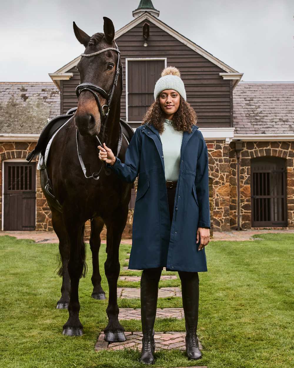 Dublin Rowan Waterproof Riding Coat for Women & Men - Equestrian Rain Jacket for Horseback Riding, Outdoor & Winter Use - Windproof & Breathable Riding Apparel