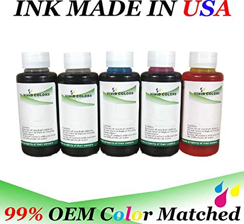 500ml 4 Color Bulk Refill Ink for HP Canon Dell Brother Lexmark Inkjet Printers - High Yield Ink Cartridge Refills for Home Office Printing, Documents & Photos
