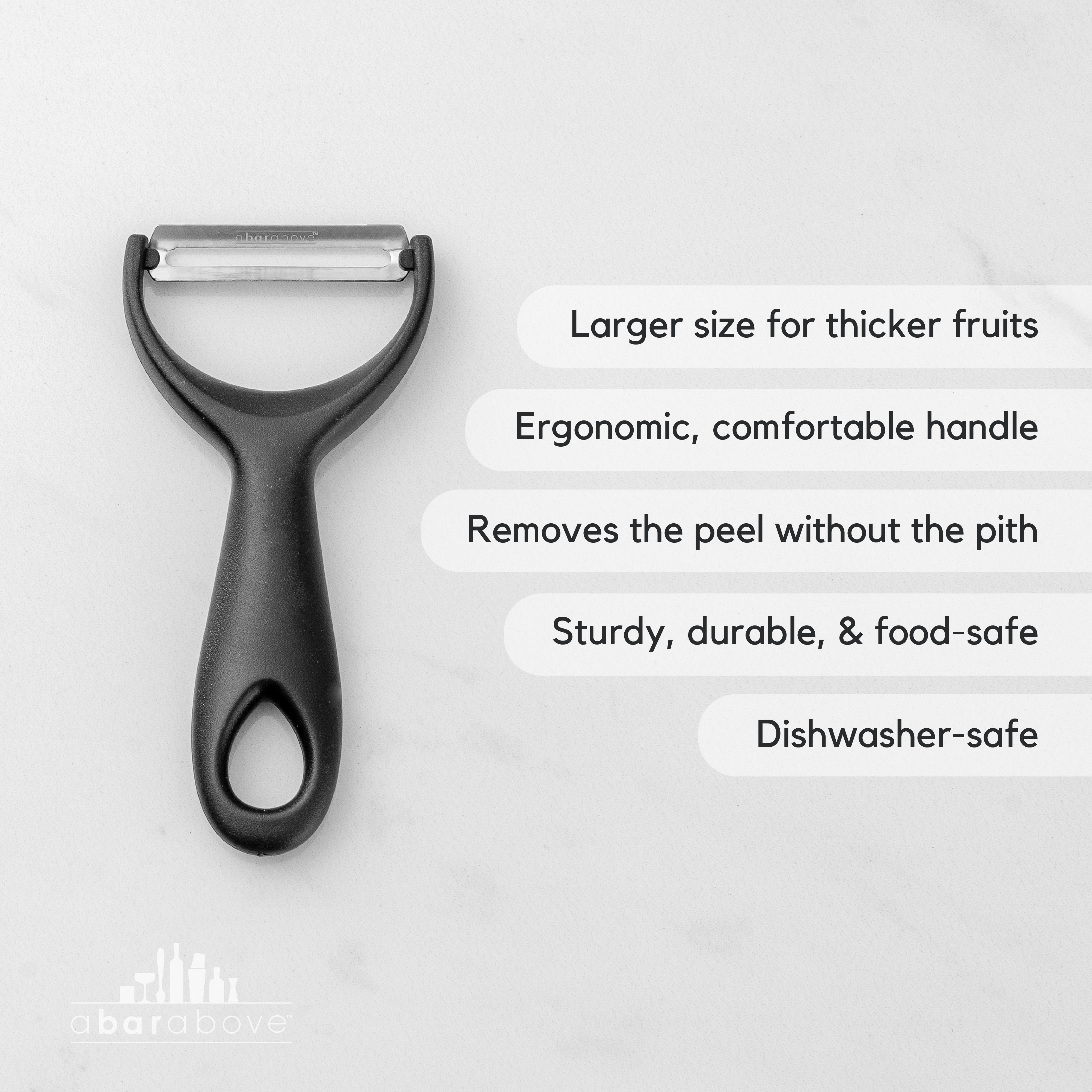 Premium Stainless Steel Citrus Peeler - Gold Kitchen Tool for Peeling Oranges, Lemons & Grapefruits - Perfect for Juicing, Baking & Cocktail Making