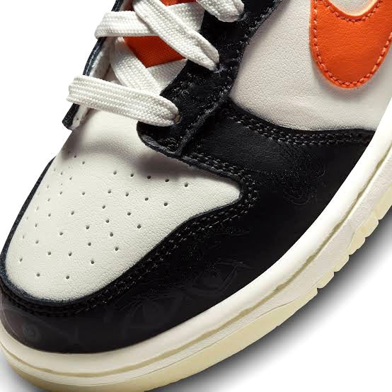 Nike Kids Dunk Low Halloween Sneakers - Black Orange PS White Pre School Shoes for Boys & Girls | Perfect for Halloween Costumes, School, and Playtime