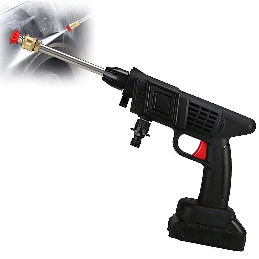 Electric Pressure Washer - Cordless Portable Handheld Car Wash Machine with Water Nozzle & 2 Batteries | Perfect for Car Cleaning, Home Washing, and Watering Flowers