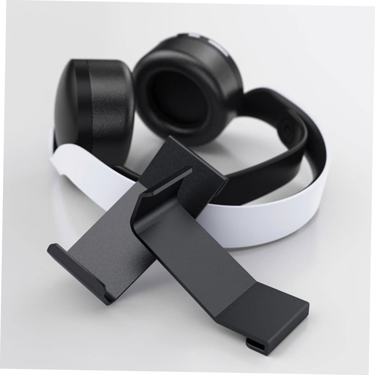 4-Pack Universal Gaming Headset Stand Holder - Durable Headphone Hanger for Desk, Wall Mount Storage Rack - Perfect for Gamers, Office & Home Organization (Black) - Great Gift for Gamers & Tech Enthusiasts