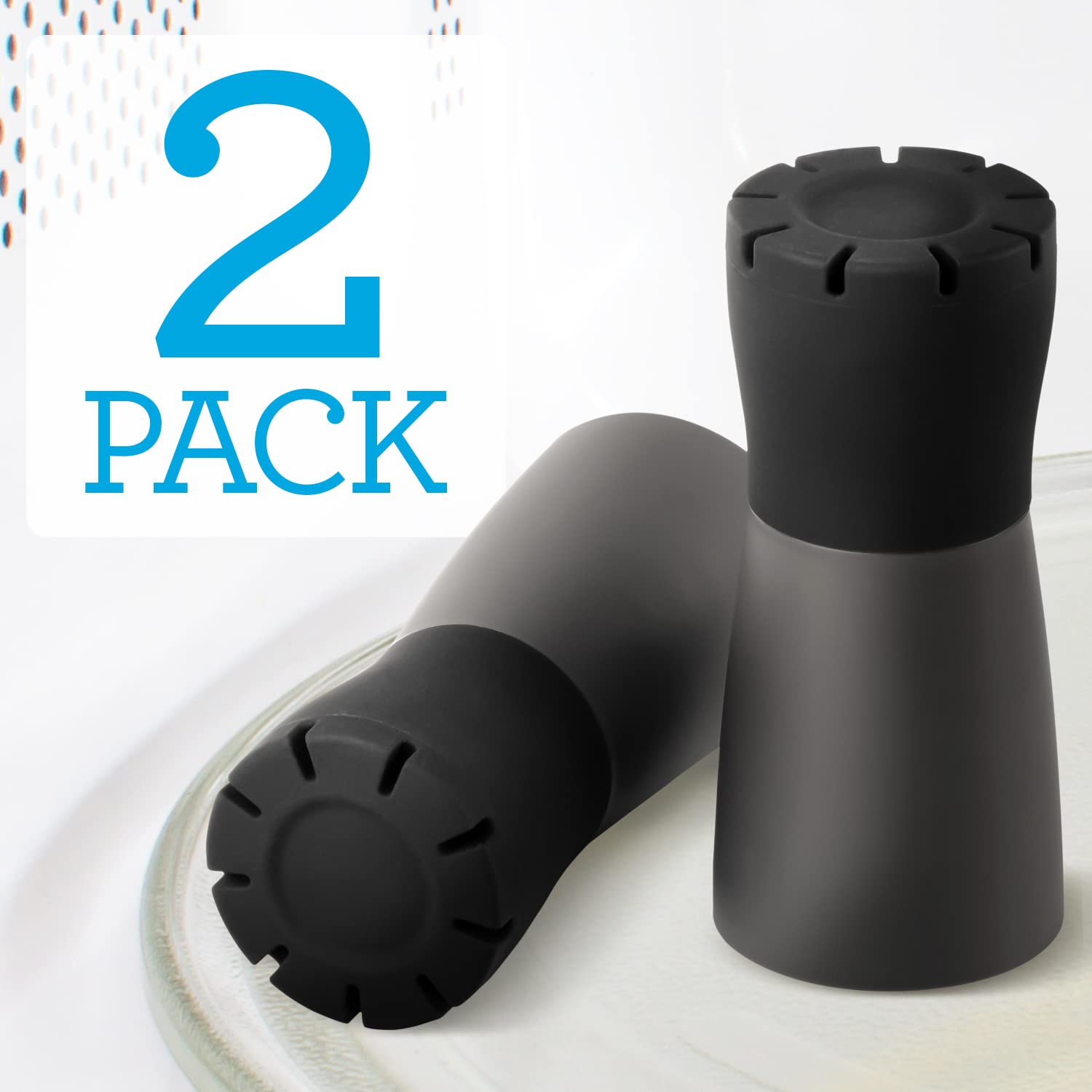 IMPRESA [2 Pack] Black Microwave Steam Cleaner – Effortless Cleaning Device for Microwave & Oven – Remove Grime & Odor with Vinegar & Water – Perfect for Kitchens, Homes & Offices