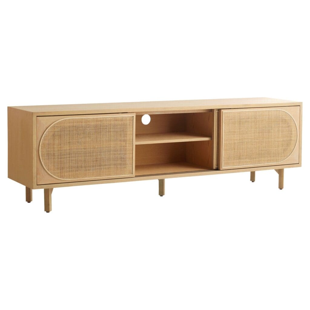 Cyan Design 11495 Lamu Media Cabinet - Solid Oak TV Stand with Storage for Living Room, Bedroom & Home Theater