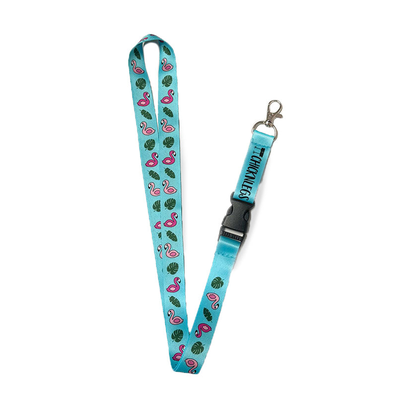 Blue Flamingo Lanyard - Adjustable Neck Strap for ID Badges, Keys & Event Passes - Perfect for Work, School & Conferences