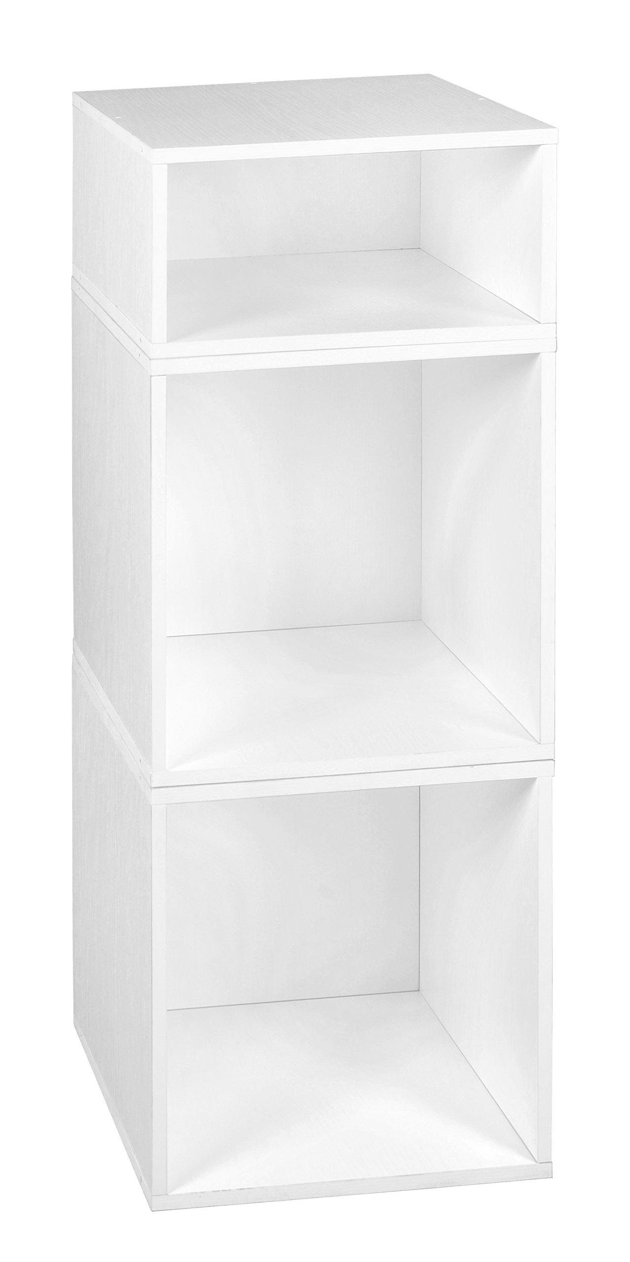 Premium Niche Cubo Deluxe Storage Set with Full & Half Size Cubes (2+1) - White | Modular Organizer for Closet, Nursery, Office & Living Room Storage Solutions