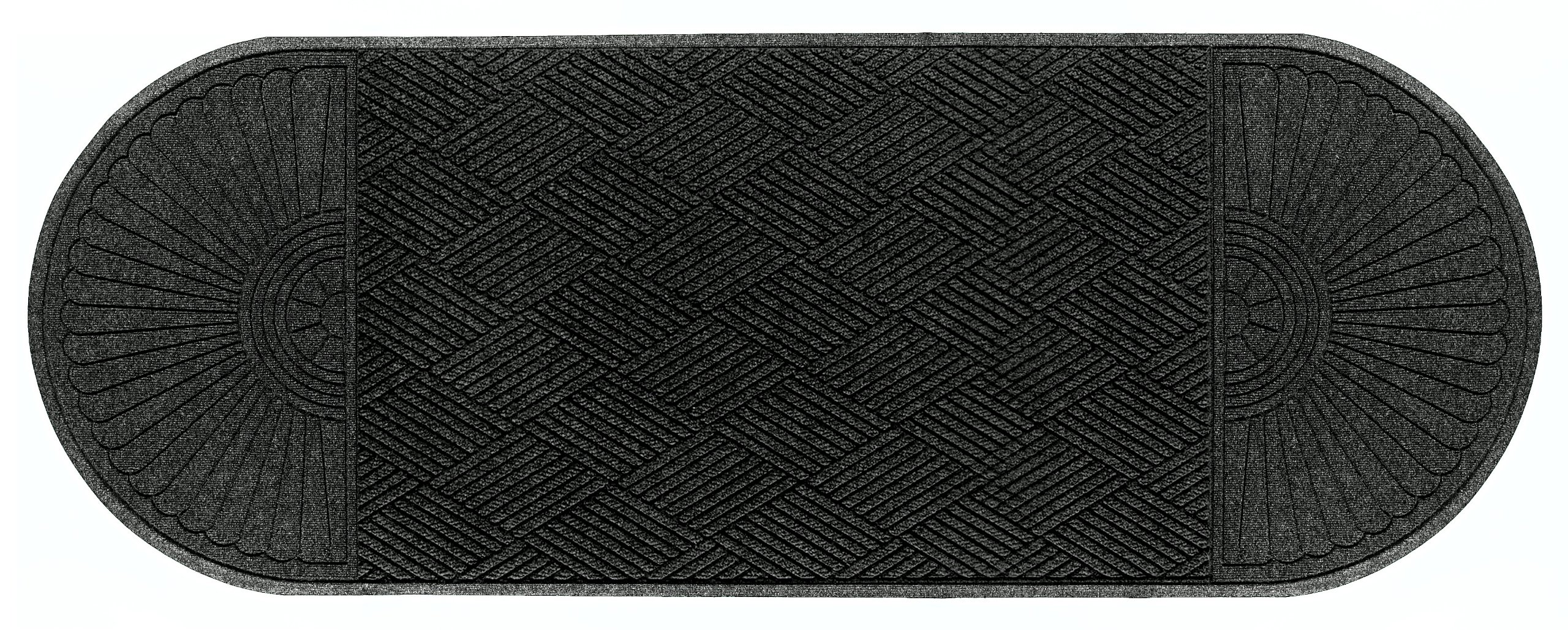 Premium M+A Matting 2249 Waterhog Eco Grand Premier PET Polyester Fiber Doormat - Indoor/Outdoor Entryway Rug with SBR Rubber Backing - 8'x4'x3/8