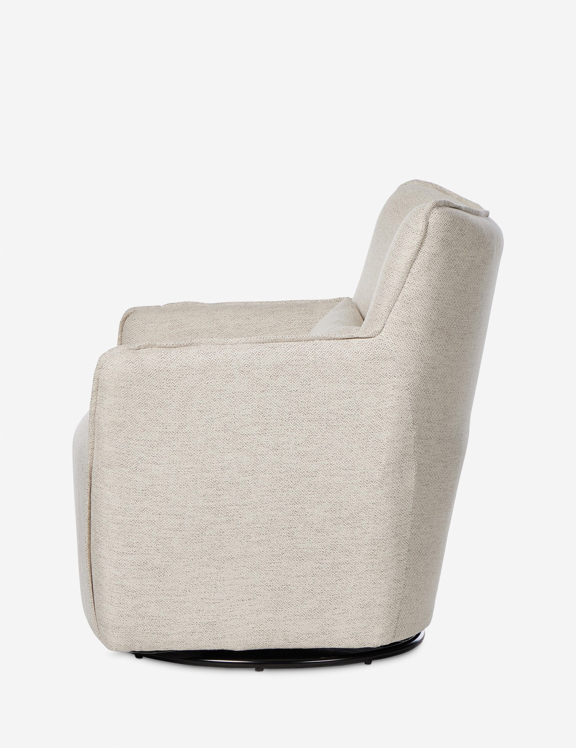 Bronwyn Swivel Chair - 360 Degree Rotating Modern Accent Chair for Living Room, Office & Bedroom - Comfortable Upholstered Lounge Chair with Sturdy Metal Base