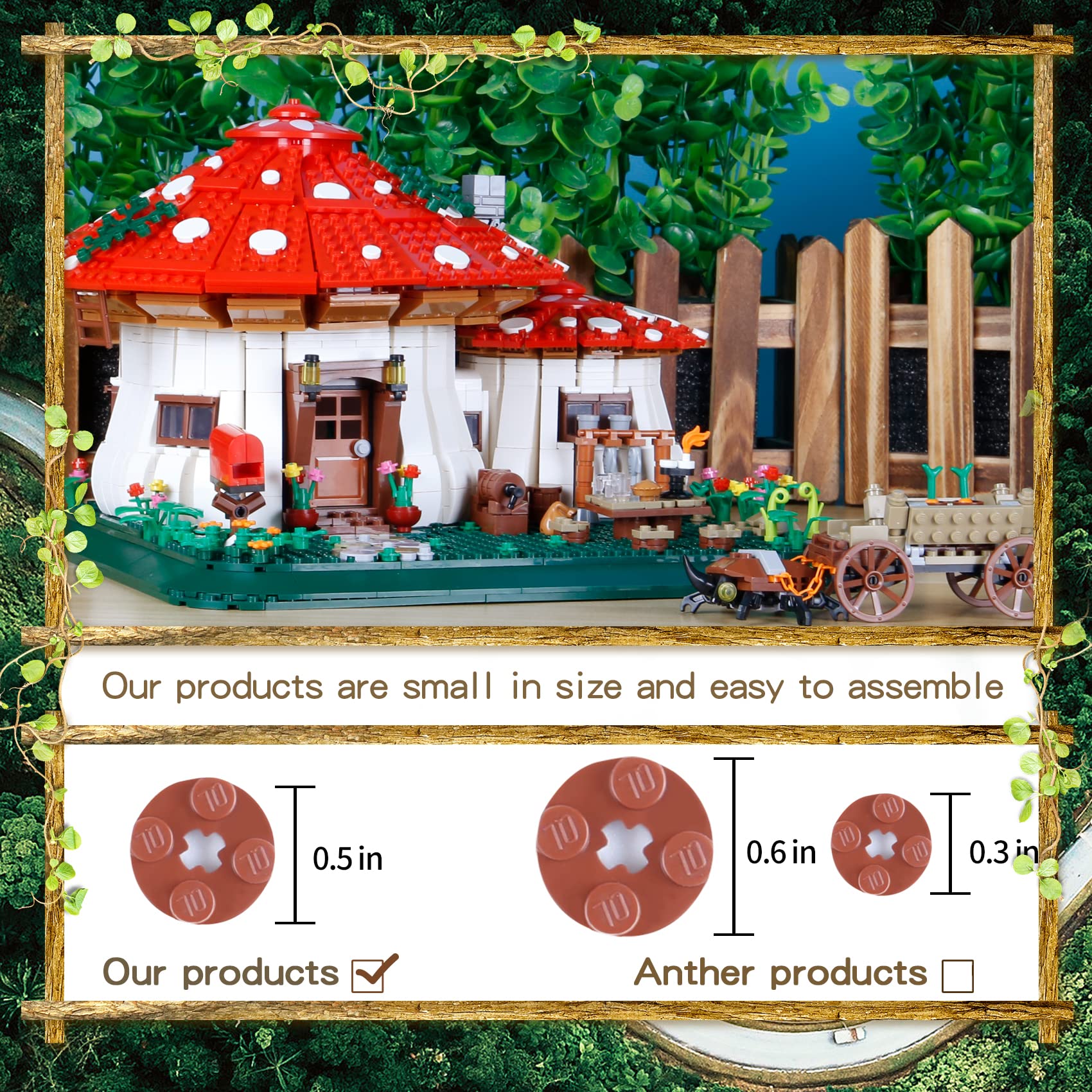 2233PCS Mushroom House Building Blocks Set - Creative Treehouse Construction Toy for Kids & Adults Ages 6+ | Perfect Gift for Boys & Girls | STEM Educational Play for Indoor Family Activities & Birthday Presents