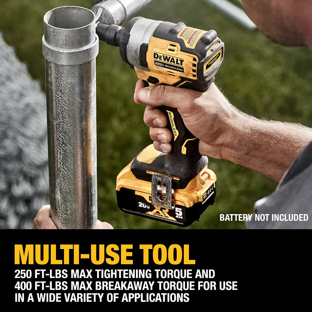 DEWALT DCF911B 20V MAX* 1/2 Inch Cordless Impact Wrench (Tool Only) - Factory Serviced with Warranty - Perfect for Automotive Repair, Construction & DIY Projects