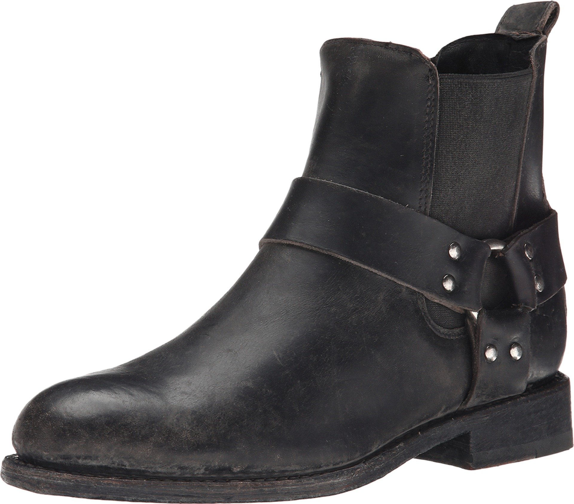 Frye Women's Jayden Harness Chelsea Boots - Black Leather Ankle Boots for Casual Outfits & Everyday Wear