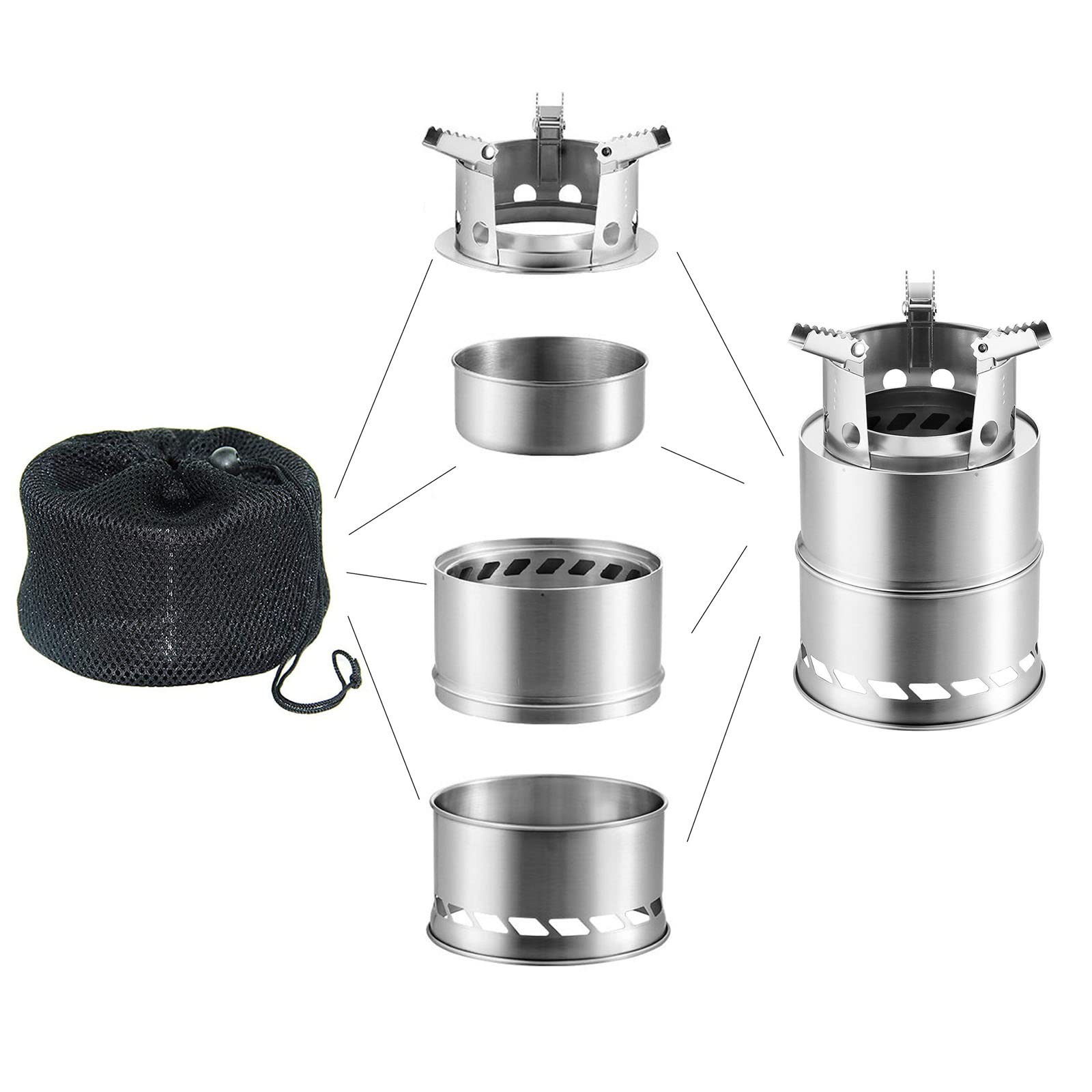 13-Piece Camping Cookware Set - Lightweight Portable Mess Kit for Backpacking, Hiking & Picnics | Compact Outdoor Cooking Supplies with Foldable Design | Perfect for Camping Trips, RV Adventures & Emergency Preparedness