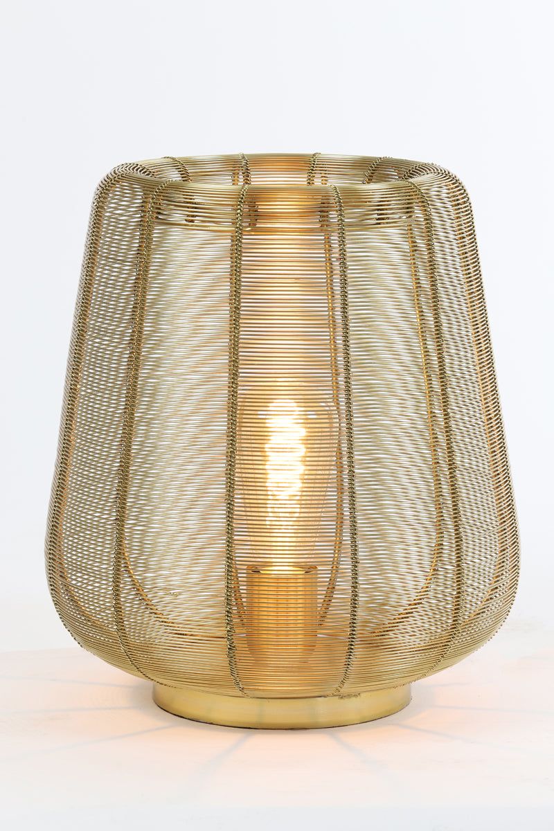 Adeta Modern Table Lamp - Matt Black & Gold Finish for Bedroom, Living Room, or Office Decor