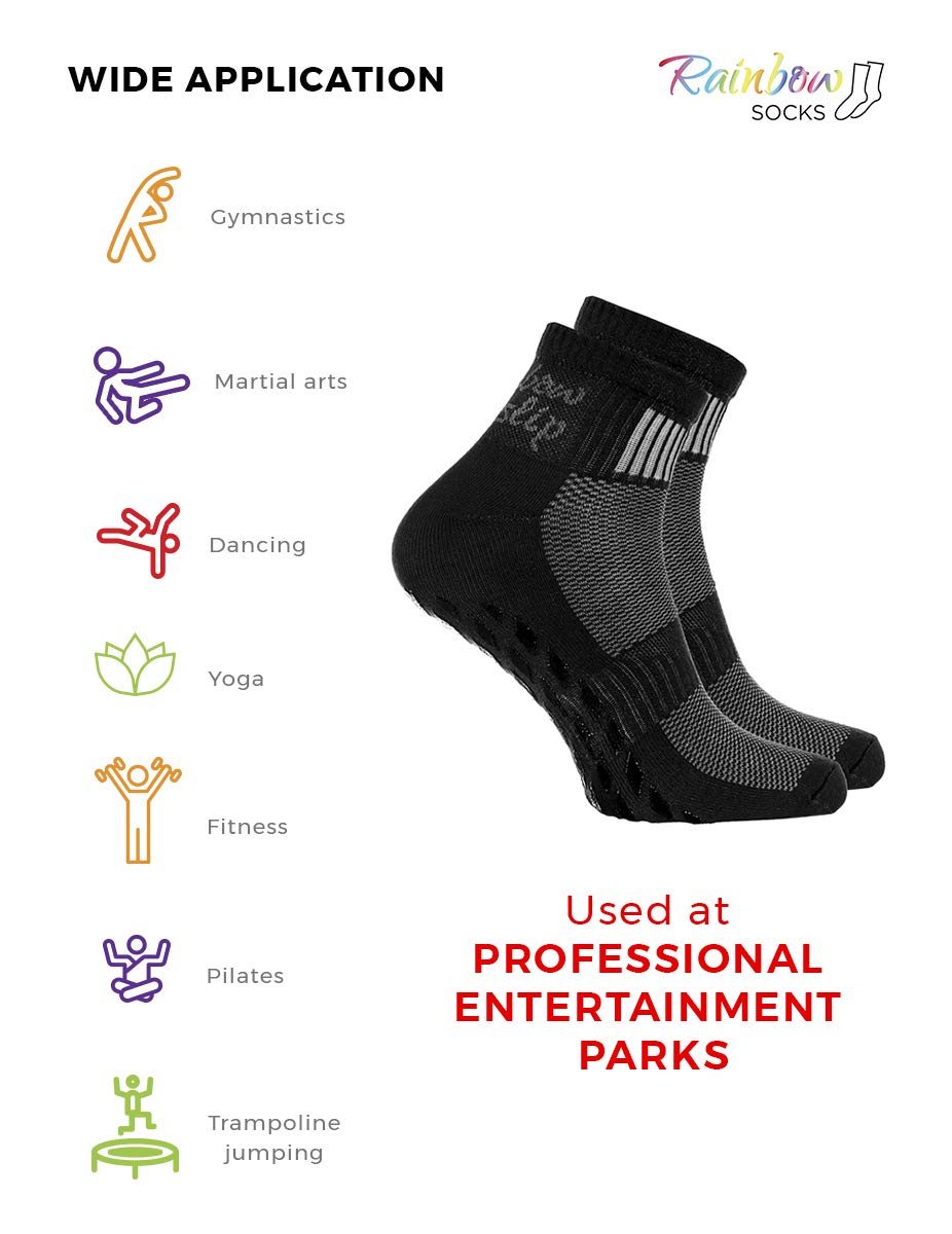Colorful Non-Slip Cotton Socks for Women & Men - Breathable Athletic Grip Socks with ABS Technology - Perfect for Running, Yoga, and Gym Workouts
