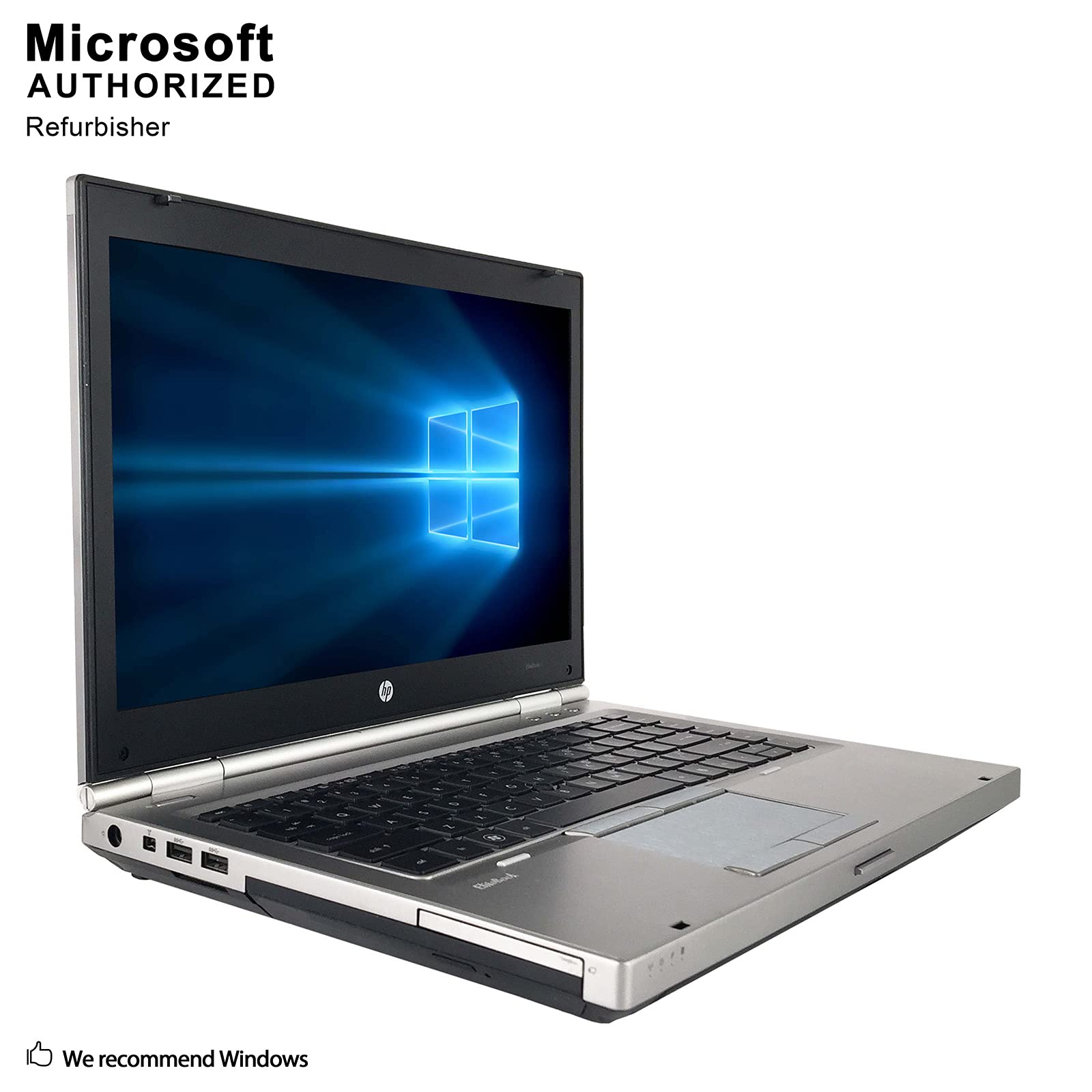HP EliteBook 8460P 14-inch Laptop - Intel Core i5-2520M 2.5GHz, 8GB RAM, 250GB HDD, Windows 10 Pro (Certified Refurbished) | Business & Office Use, Remote Work, Student Computing