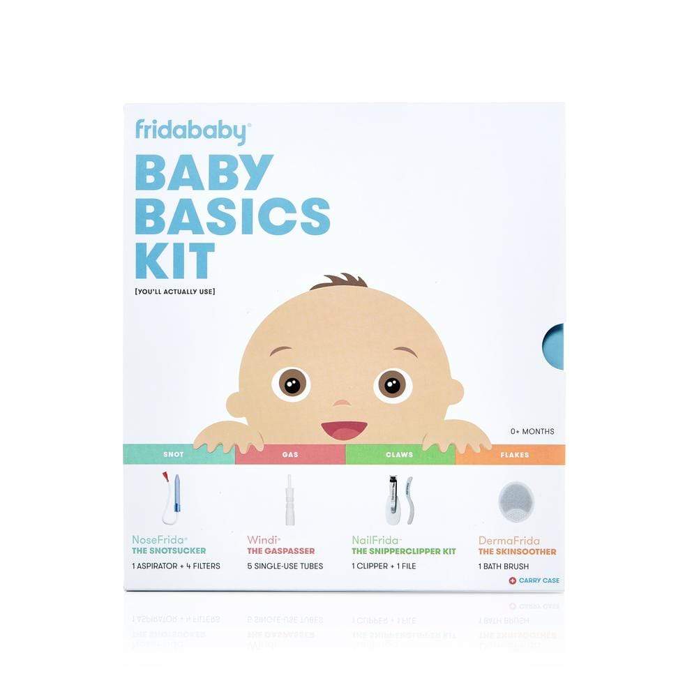 Fridababy Baby Essentials Kit - Newborn Care Set with NoseFrida, Nail Clippers & More - Perfect for Baby Shower Gifts & New Parents