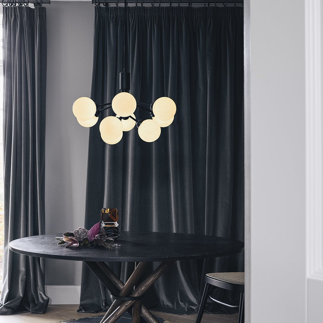 Apiales 9-Light Modern Crystal Chandelier - Elegant Ceiling Lighting Fixture for Dining Room, Living Room & Bedroom Decor
